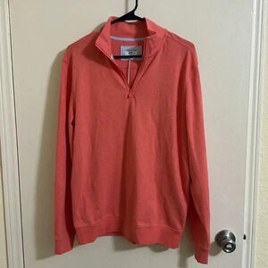 NWT Southern Tide Georgia Peach Quarter Zip Pullover Sweater Small